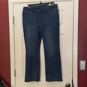 Chico's Dark Blue Flare Jeggings